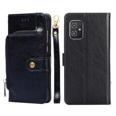 Per Asus Zenfone 8 zs590ks con cerniera con cerniera PU + TPU Flip Leather Telefono (nero)
