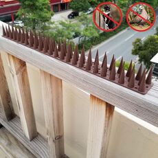 12 PCS Repellente per uccelli in plastica Fence Fence Anti-Climb Nails (Brown)