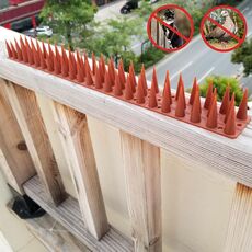 12 PCS Repellente per uccelli in plastica Fence unghie anti-climb (rosso mattone)