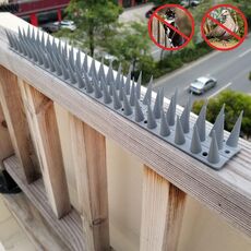 Chiodi anti-arrampicata per recinzione con spine in plastica repellente per uccelli (grigio)