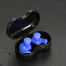10 set Swimming Waterproof Spiral Silicone Earblugs (Blue)