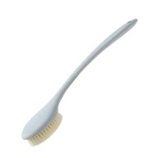Manico lungo la spazzola da bagno morbido per i capelli nylon per massaggio (grigio)