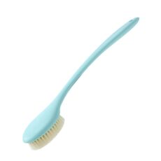 Manico lungo la spazzola da bagno morbido per i capelli nylon per massaggio (blu)