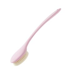 Manico lungo la spazzola da bagno morbido per i capelli nylon per massaggio (rosa)