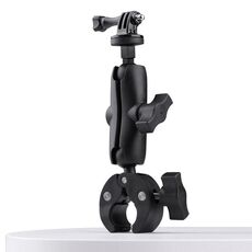 Versione estesa 360 rotazione Azione regolabile moto bici per motociclista (nero)