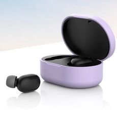 Custodia in silicone auricolare Bluetooth per Redmi AirDots (Purple chiaro)