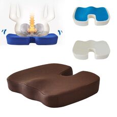 Cuscino a forma di U morbido Sedile ergonomico, Modello: Mesh Style (Brown)
