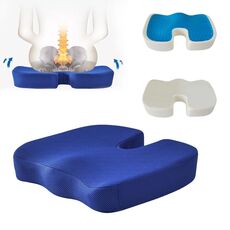 Cuscino a forma di U morbido Sedile ergonomico, Modello: Mesh Style (Blue)