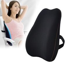 Cuscino di cuscino in memory foam di Office Cuscino di supporto lombare (nero)
