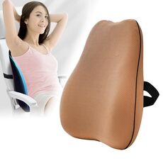 Cuscino di cuscino in memory foam di Office Cuscino di supporto lombare (Brown)