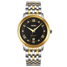 Skmei 9272 Cinta in acciaio inossidabile Cingcio Watch Man Watch (oro e nero)