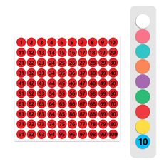 100 PCS Vestiti Calzature Dimensioni Numero Etichetta Adesiva, Consegna Colore Casuale, Diametro: 15mm