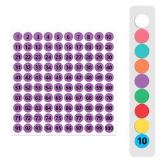 100 PCS Vestiti Calzature Dimensioni Numero Etichetta Adesiva, Consegna Colore Casuale, Diametro: 20mm