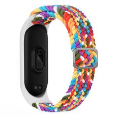 Per Xiaomi Mi Band 7 Banda di orologi per elasticità intrecciata in nylon regolabile (Rainbow)
