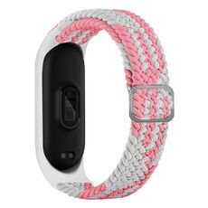 Per la banda di elasticità intrecciata intrecciata in nylon regolabile in nylon Xiaomi Mi (Pink White)