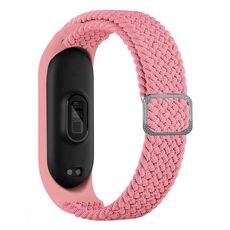 Per Xiaomi Mi Band 7 Banda di orologi per elasticità intrecciata in nylon regolabile (Pink)