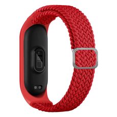 Per Xiaomi Mi Band 7 Banda di orologi per elasticità intrecciata in nylon regolabile (Red)