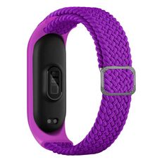 Per Xiaomi Mi Band 7 Banda di orologi per elasticità intrecciata in nylon regolabile (Purple)