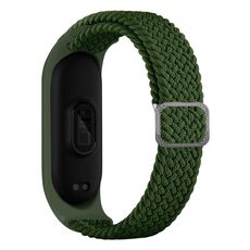 Per Xiaomi Mi Band 7 Banda di orologi per elasticità intrecciata in nylon regolabile (Green)