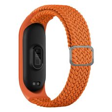 Per Xiaomi Mi Band 7 Banda di orologi per elasticità intrecciata in nylon regolabile (Orange)