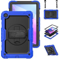 Per Lenovo Tab M10 Plus 10.6 3 ° Gen 2022 Silicone + PC Case di tablet (nero + blu)