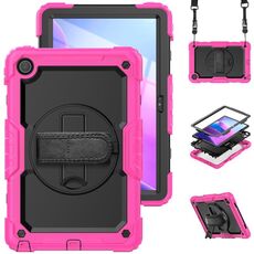 Per Lenovo Tab M10 Plus 10.6 3a Gen 2022 Silicone + PC Case di tablet (Black + Rose Red)