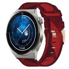 Per Huawei Watch GT3 Pro 46mm 22mm Nylon Woven Watch Band (Red)