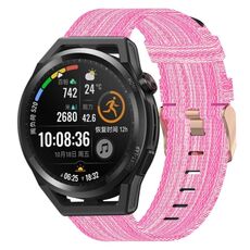 Per Huawei Watch GT Runner 22mm Nylon Woven Watch Band (Pink)