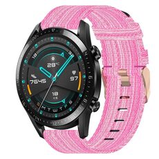 Per Huawei GT2 46mm 22mm Nylon Woven Watch Band (Pink)