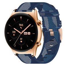 Per onore orologio GS 3 22mm Nylon Woven Watch Band (blu)