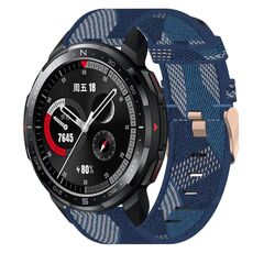 Per honor watch gs pro 22mm nylon woven watch band (blu)