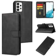 Per Samsung Galaxy A73 5G Custodia per telefono in pelle con fibbia con fibbia in vitello (nero)