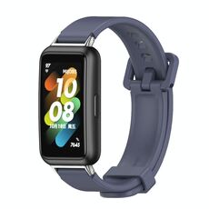 Per Huawei Band 7/7 NFC MIJOBS Cinturino in silicone traspirante (argento blu notte)