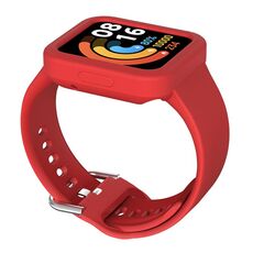 Per Xiaomi Redmi Watch / Watch Lite Cinturino integrato in silicone a tinta unita (rosso)