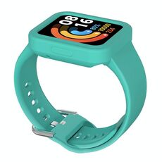 Per Xiaomi Redmi Watch / Watch Lite Cinturino integrato in silicone a tinta unita (ciano)