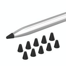 10 in 1 / Set di cappucci in silicone per matita Huawei (nero)