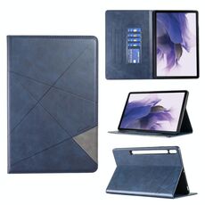 Per Samsung Galaxy Tab S7 FE/Tab S7+/Tab S8+ Custodia per tablet in pelle prismatica (blu)