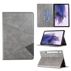 Per Samsung Galaxy Tab S7 FE/Tab S7+/Tab S8+ Custodia per tablet in pelle prismatica (grigio)