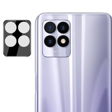 Per OPPO Realme 8i imak Obiettivo della fotocamera posteriore integrato Pellicola in vetro temperato con copriobiettivo Versione nera