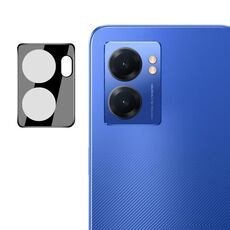 Per OPPO Realme Narzo 50 5G imak Obiettivo della fotocamera posteriore integrato Pellicola in vetro temperato con copriobiettivo Versione nera
