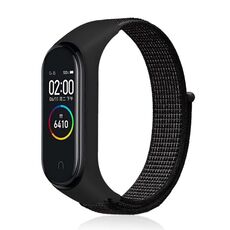 Per Xiaomi Mi Band 7 Cinturino in tessuto di nylon (nero riflettente)