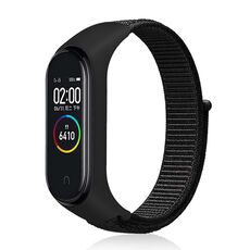 Per Xiaomi Mi Band 7 Cinturino in tessuto di nylon (nero ufficiale)