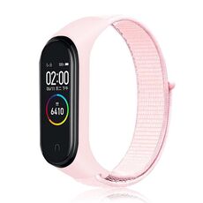Per Xiaomi Mi Band 7 Cinturino in tessuto di nylon (rosa perla)