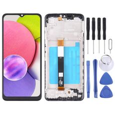 Schermo LCD OEM per Samsung Galaxy A03s SM-A037U Assemblaggio completo del digitalizzatore dell'edizione americana con cornice