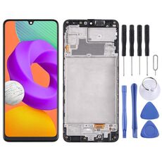 Schermo LCD originale Super AMOLED per Samsung Galaxy M22 SM-M225F digitalizzatore assemblaggio completo con cornice