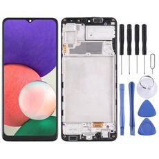 Schermo LCD originale Super AMOLED per Samsung Galaxy A22 4G SM-A225F Assemblea completa con cornice