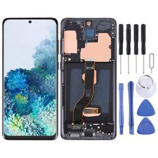 Schermo LCD originale Super AMOLED per Samsung Galaxy S20+ 5G SM-G986B/G985 digitalizzatore assemblaggio completo con cornice (nero)