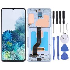 Schermo LCD originale Super AMOLED per Samsung Galaxy S20+ 5G SM-G986B/G985 digitalizzatore assemblaggio completo con cornice (blu)