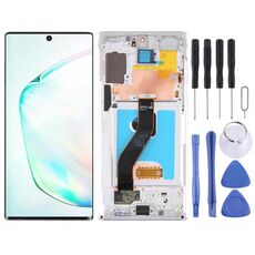 Schermo LCD originale per Samsung Galaxy Note10 4G/Note10 5G SM-N971/N970 digitalizzatore Assemblea completa con cornice (argento)