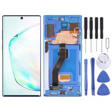 Schermo LCD originale per Samsung Galaxy Note10+ 4G/Note10+ 5G SM-N976/N975 digitalizzatore assemblaggio completo con cornice (blu scuro)